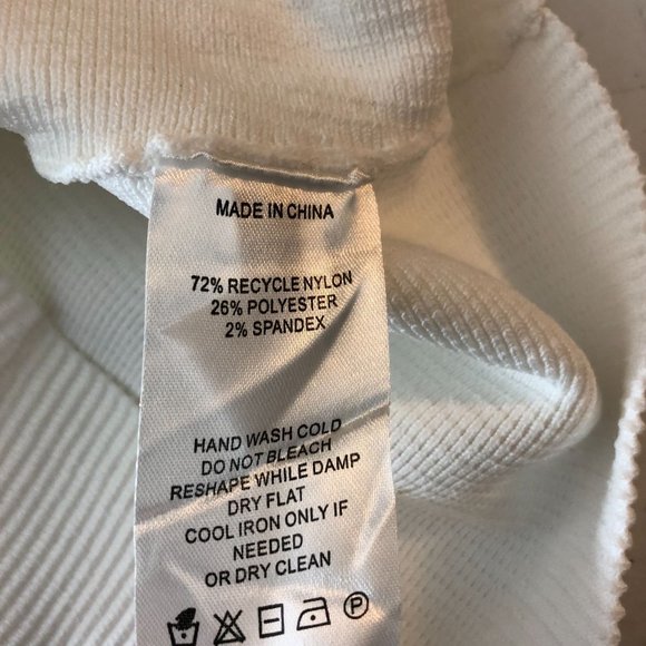 Quince Womens Cropped Halter Sweater Knit Tank Textured Stretch Ribbed Ivory XS - Picture 7 of 7